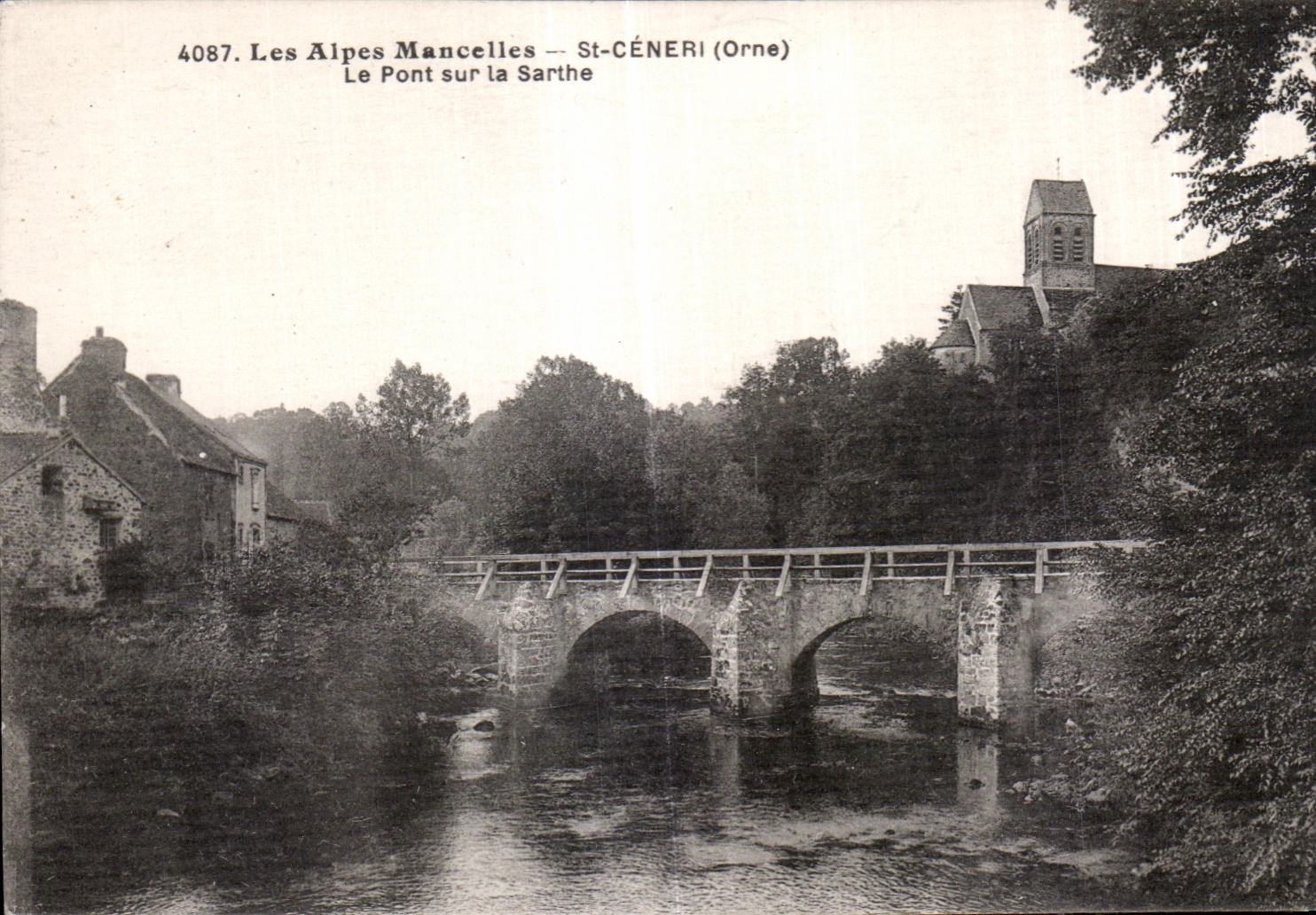 CPA Les Alpes Mancelles St Ceneri Orne Le Pont Sur La sarthe