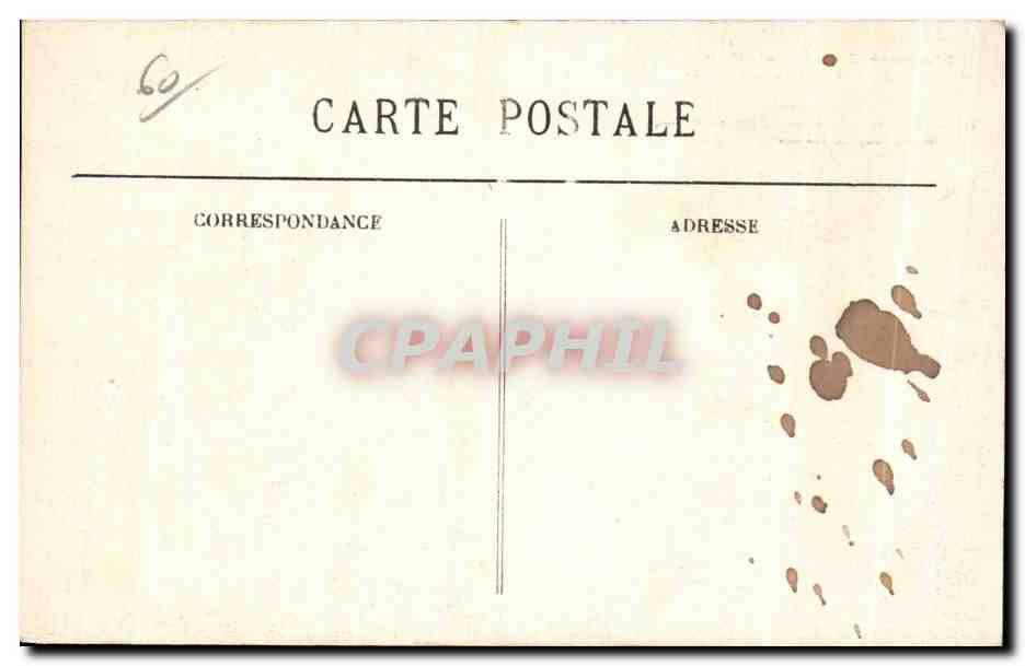 CPA L oeuvre de Devastation des Barbares Senlis La rue des barbares Militaria — Rückseite