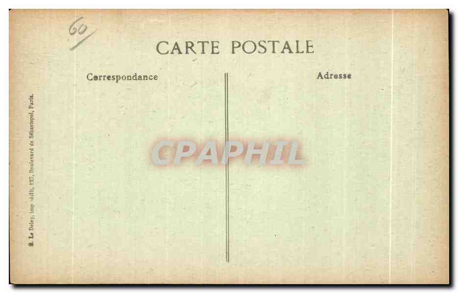 Beaulieu — Le clocher tombé dans l'église — éditeur Visté, Paris, n° 1598 — Verso