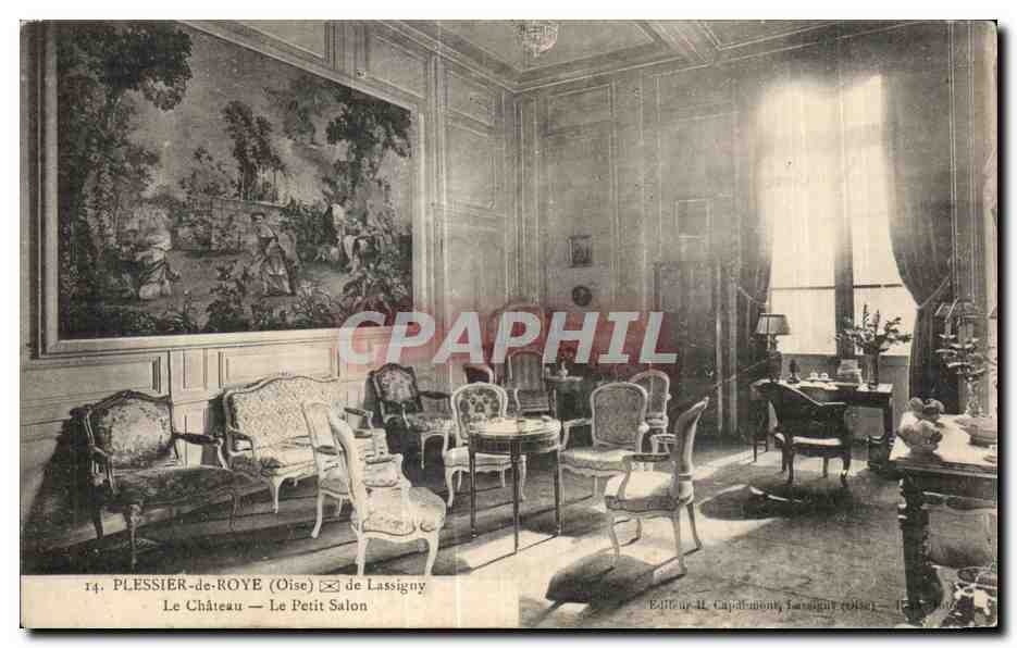 CPA Plessier de Roye (Oise) de Lassigny Le Chateau Le Petit Salon