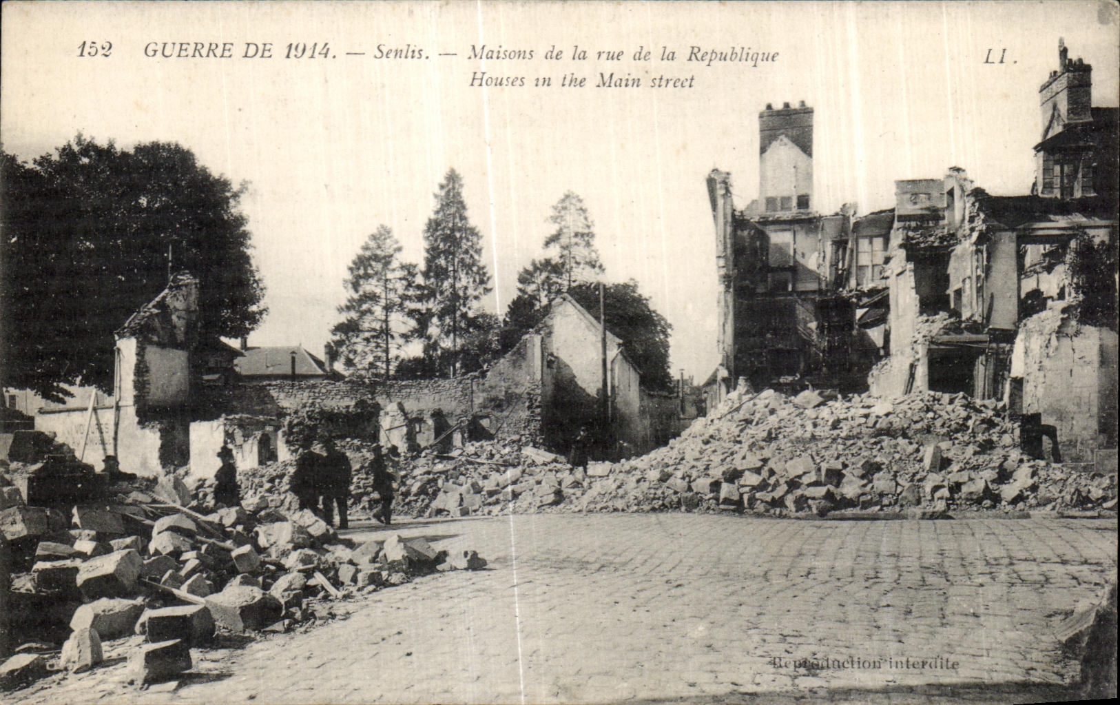 Senlis — Maisons de la rue de la République après la Guerre de 1914 — Édia Paris-Versailles n°152
