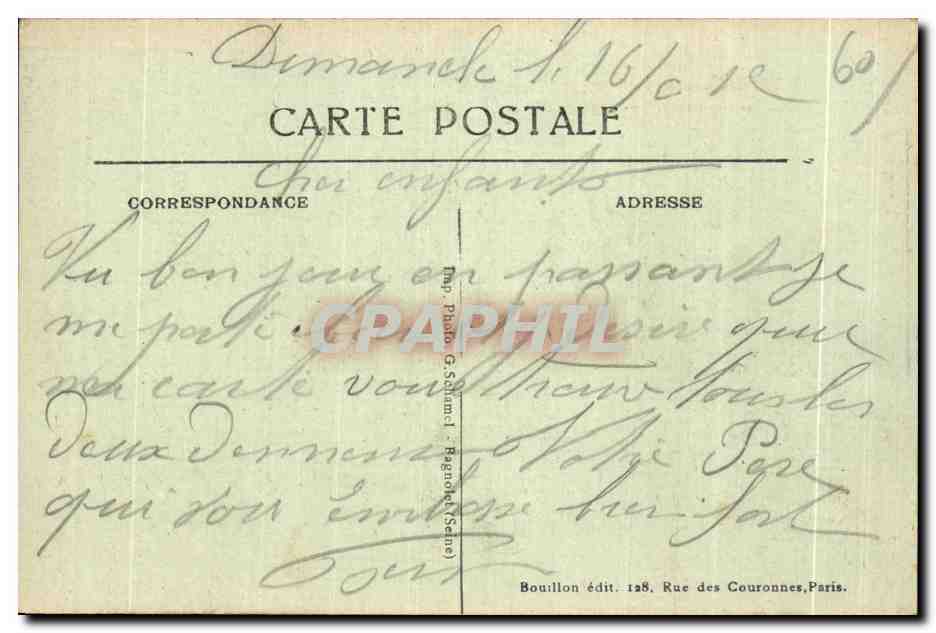 Senlis — Septembre 1914 — Rue de la République — A. B. — Verso