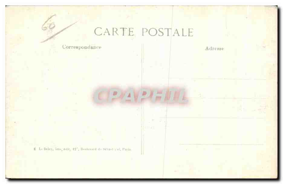 Verberie - Pont détruit par le génie français — E. Le Deley, 12°, Boulevard de Sébastopol, Paris — Rückseite