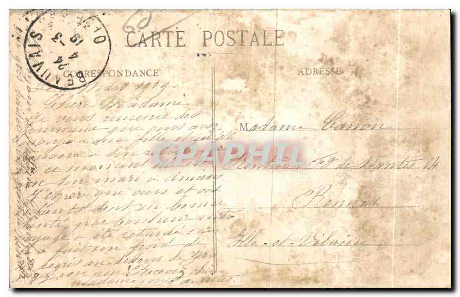 CPA Beauvais Rue d Amiens Ecole normale d institutrices — Rückseite