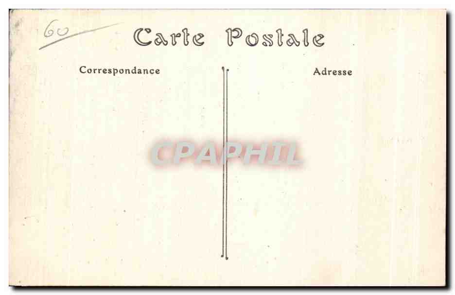CPA Royer Senlis apres le passage des Allemands Le mur de l hopital apres le passage des allemands Militaria — Rückseite