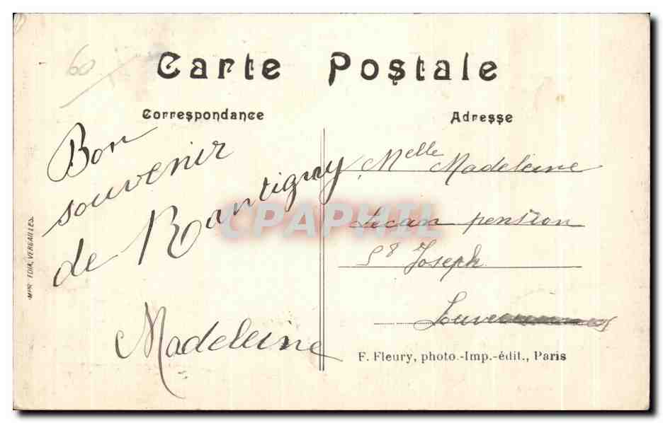 RANTIGNY (Oise) — Manufacture de chaussures J. Legrand incendiée par les Allemands — F. Fleury, Paris — Rückseite