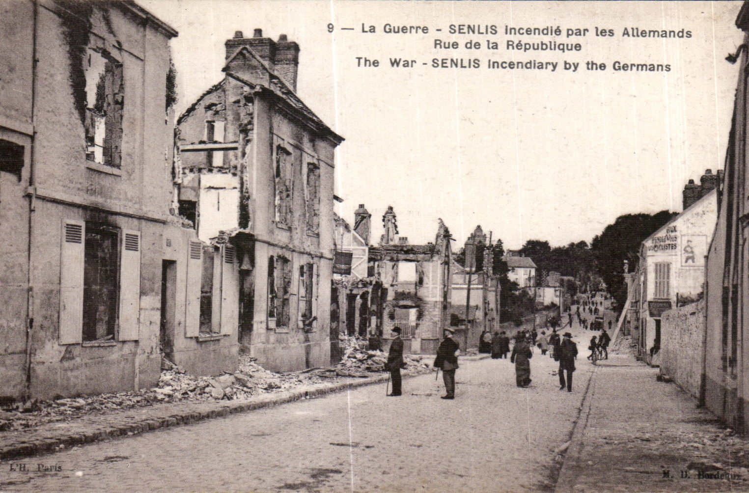 Senlis — Rue de la République von den Deutschen zerstört — L'U. Paris, n°9
