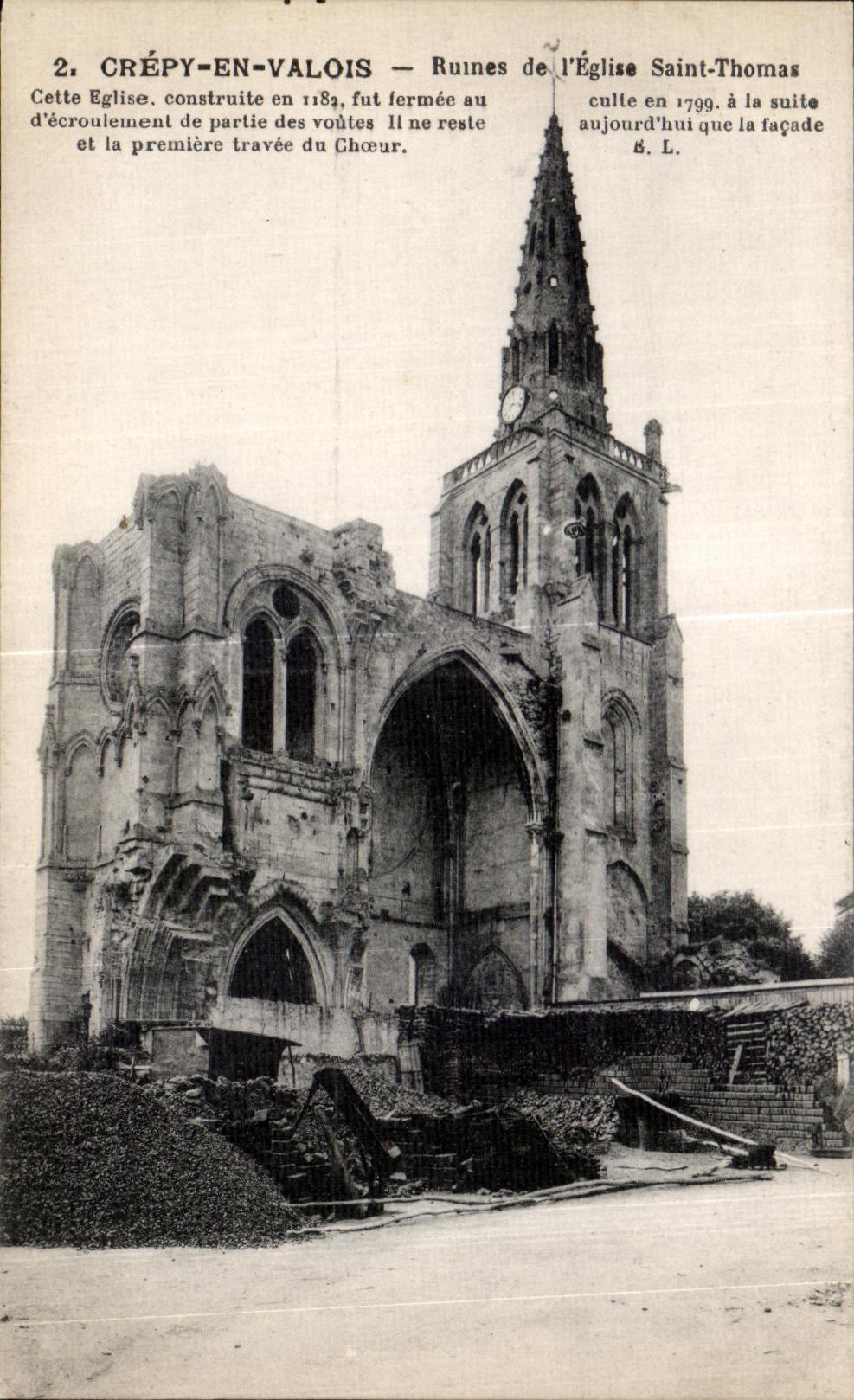 Crépy-en-Valois — Ruines de l'Église Saint-Thomas — Éditeur IPM, Paris