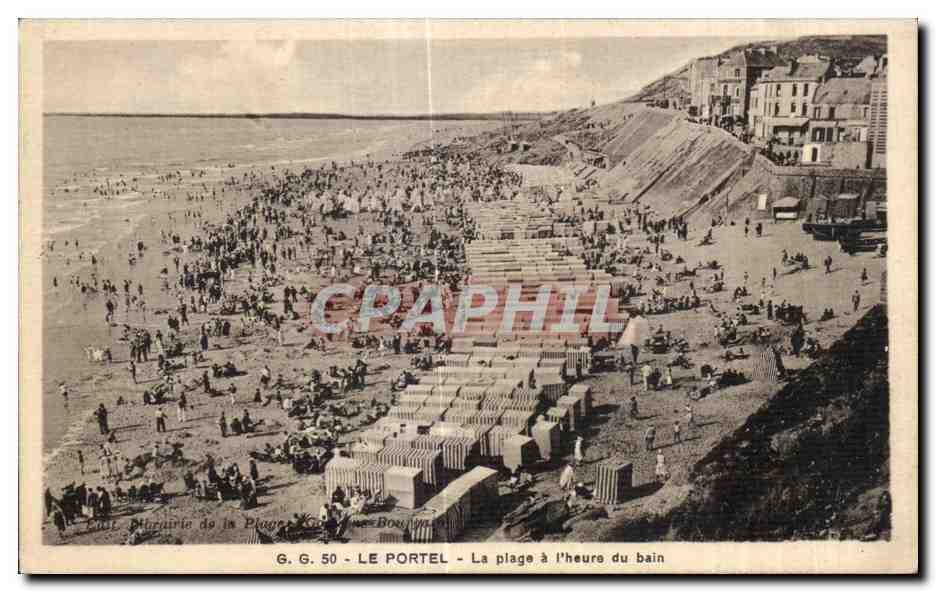 CPA Le Portel La Plage a l heure du bain