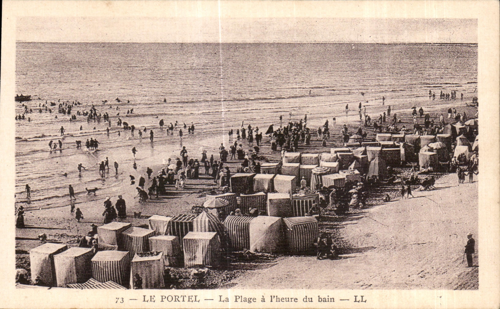 CPA Le Portel La Plage a l heure du bain