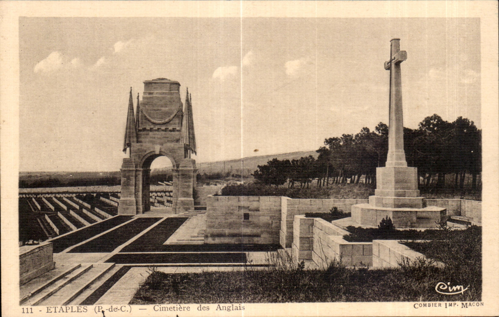 CPA Etaples Cimetiere des Anglais Militaria 