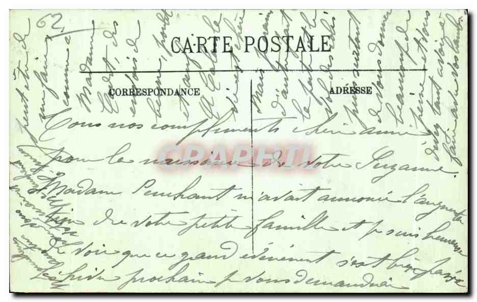 CPA Calais Le Casino et la Plage Enfants — Rückseite