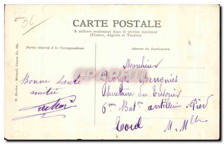 CPA Cannes La Jetee Albert Edouard Bateaux  — Rückseite