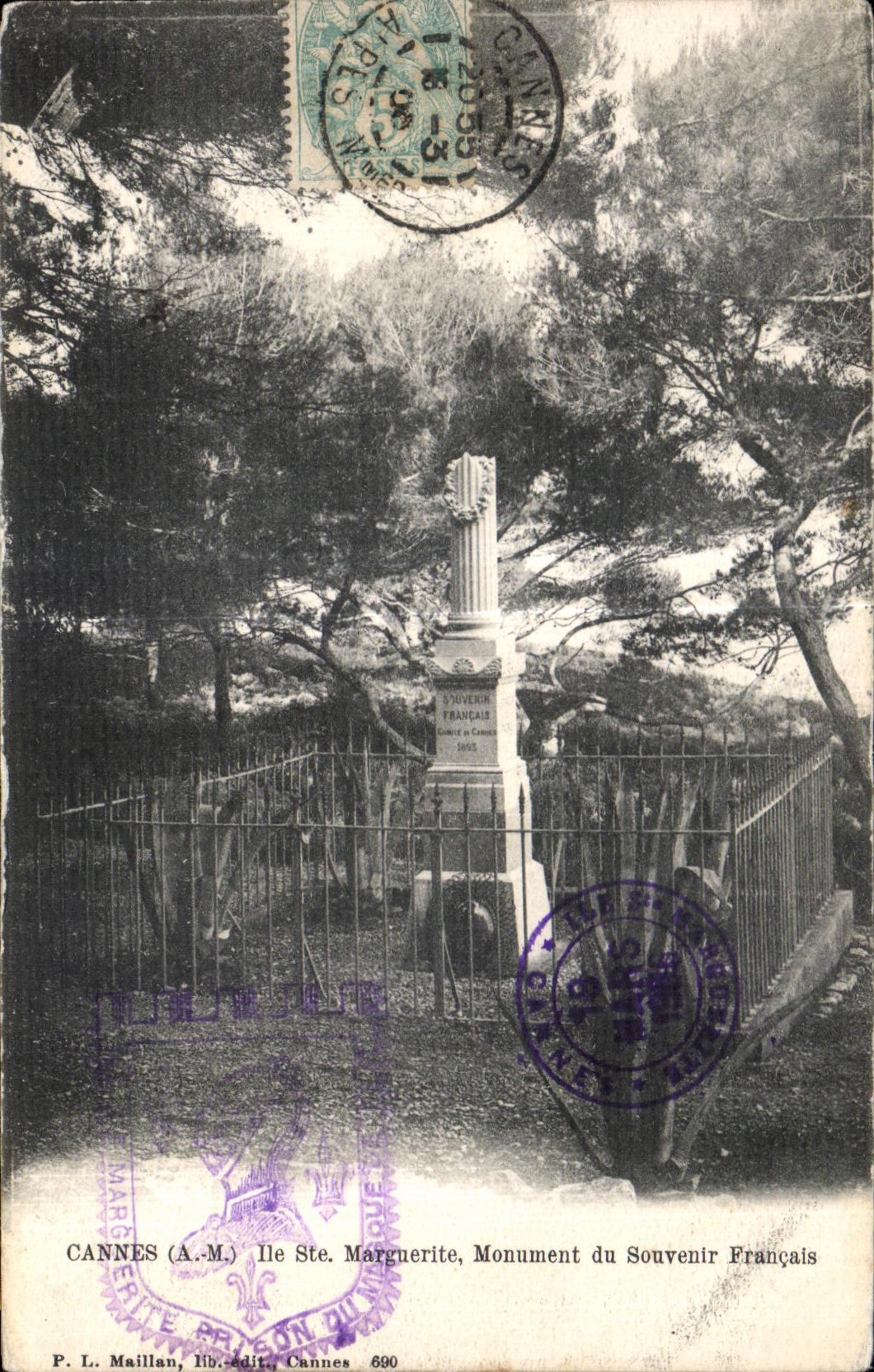CPA Cannes Ste Marguerite Monument du Souvenir Francais