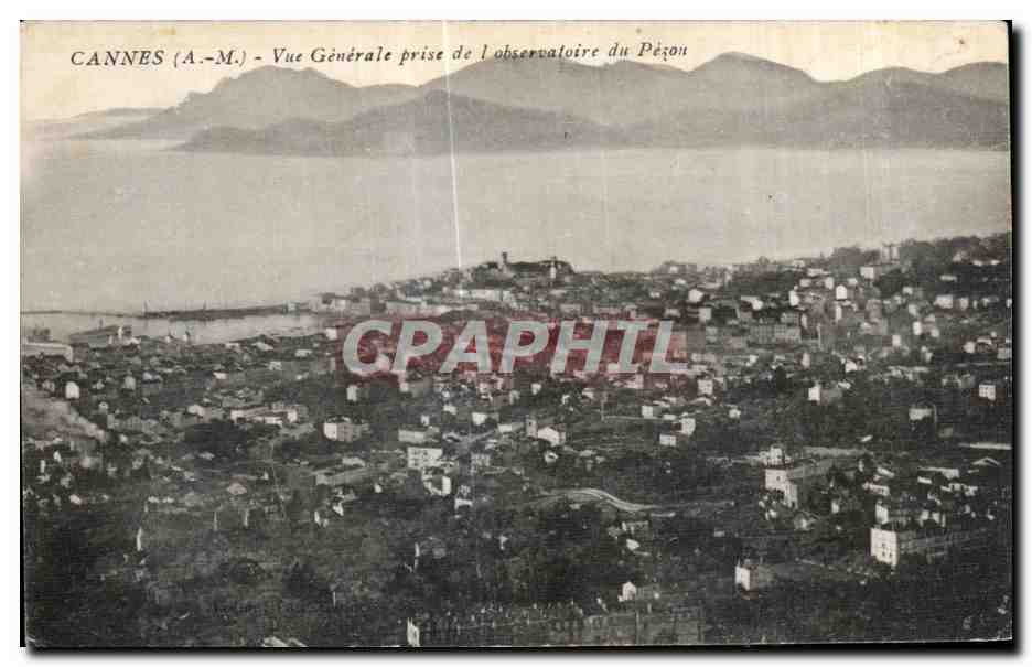 CPA Cannes Vue Generale prise de l observatoire du Peroit