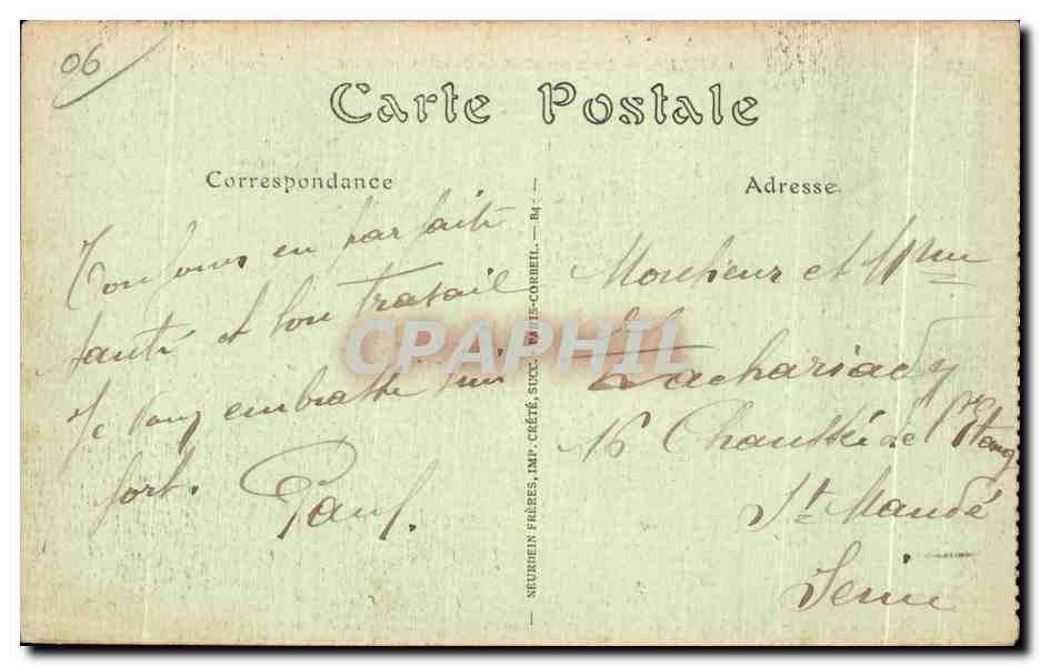 CPA Cannes Le Suquet et le Mont Chevalier — Rückseite