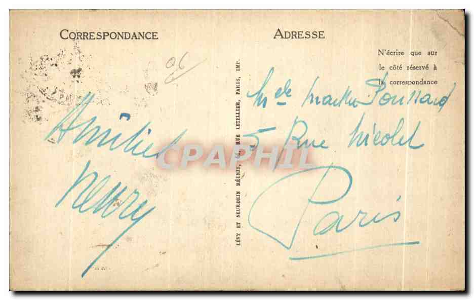 CPA Cannes Le Casine et l Hotel Carlton — Verso