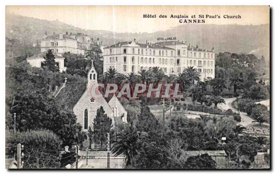 CPA Cannes Hotel des Anglais et St Paul s Cburch