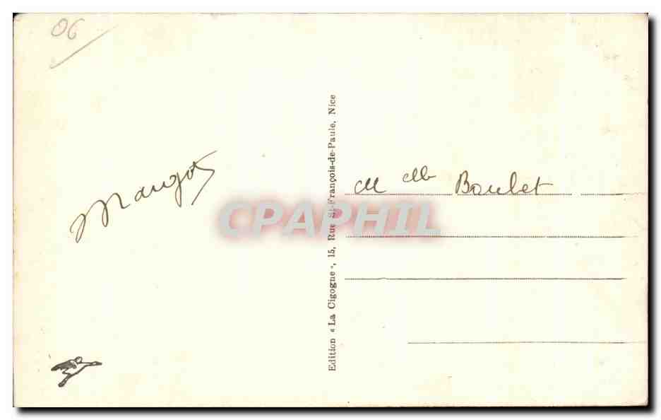 CPA Beaulieu Sur Mer Le Port et le Cap Roux Bateaux  — Rückseite