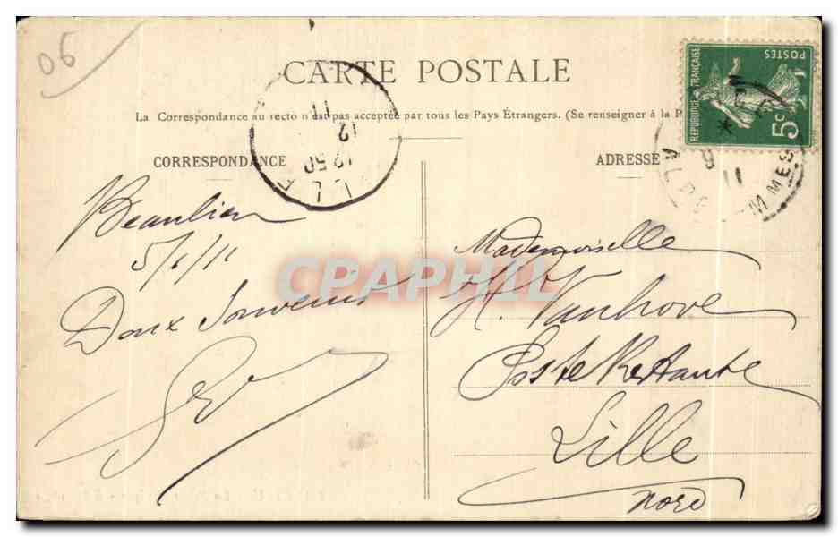 CPA Beaulieu La Petit Afrique — Rückseite
