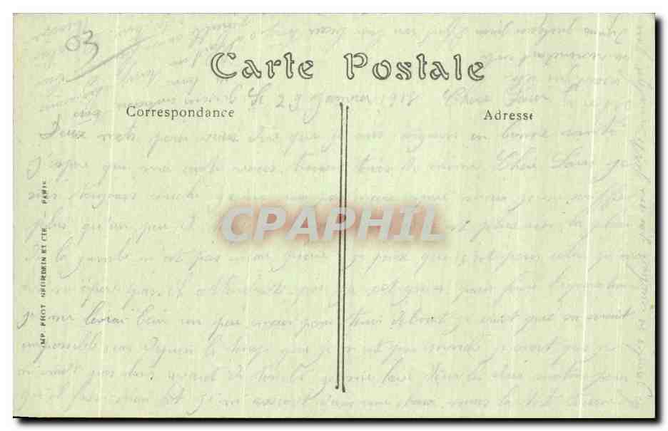 CPA Vichy L Hopital Civil — Rückseite
