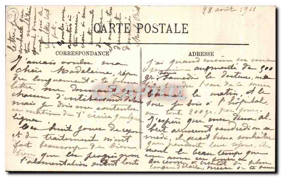CPA Vichy Les Bords de I Allier — Verso