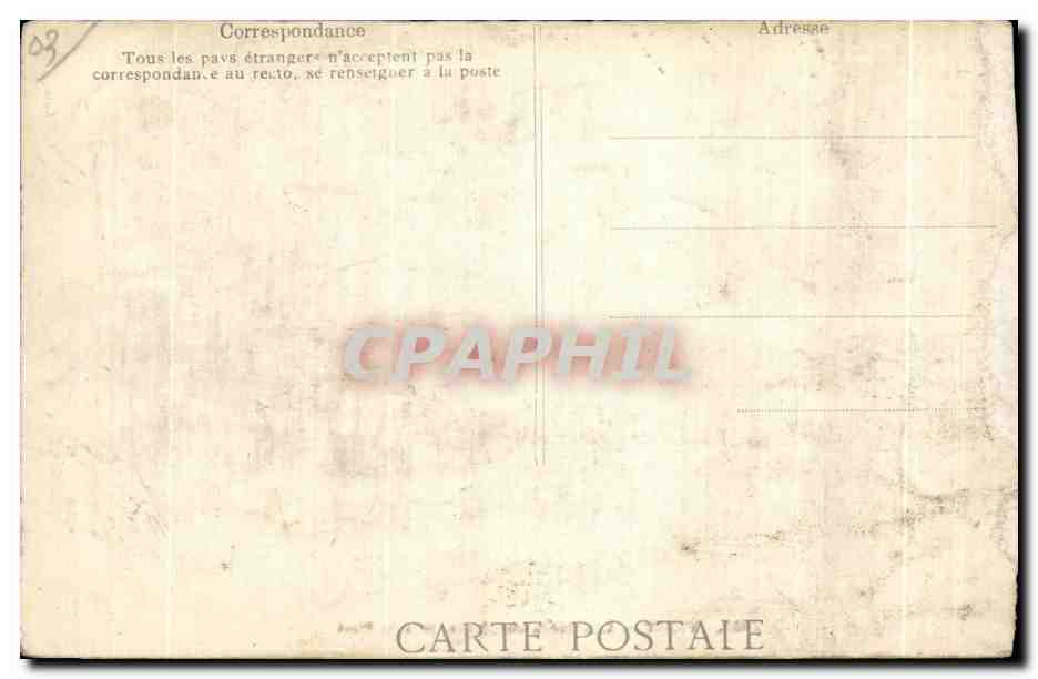 CPA Vichy Les Bords de I Allier pres le Port Coiffeur Hotel d orleans — Verso