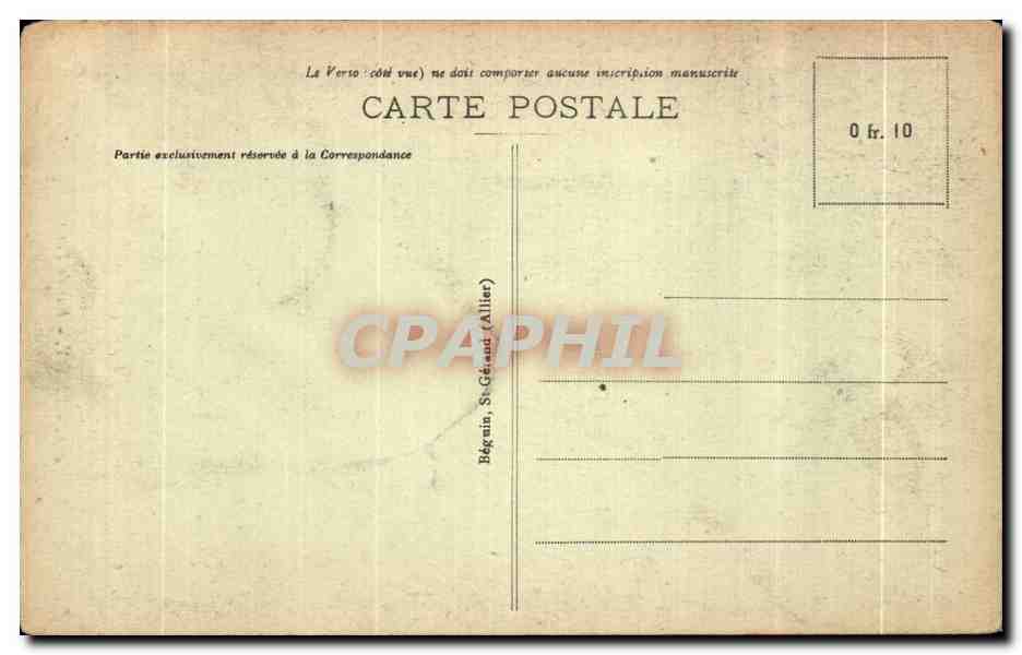 CPA Vichy Rue de Paris — Rückseite