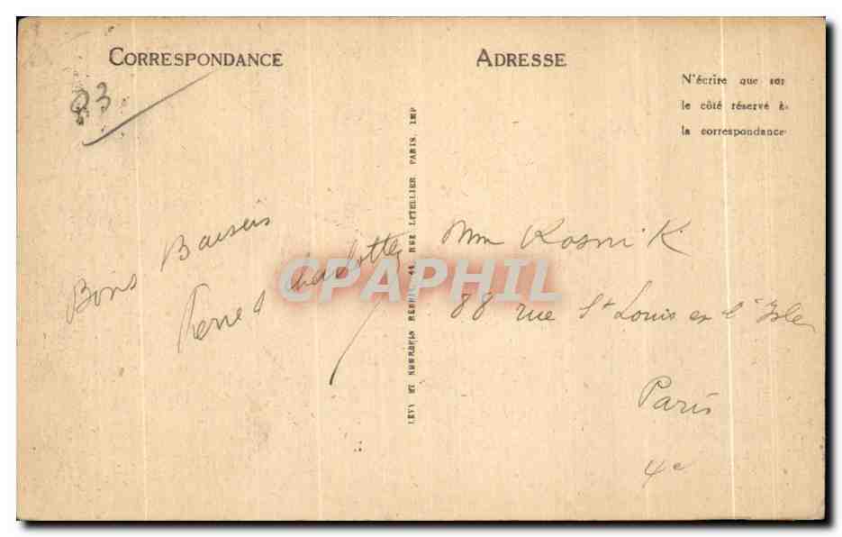 CPA vichy Bords de L Allier Chalet de Canotage — Rückseite