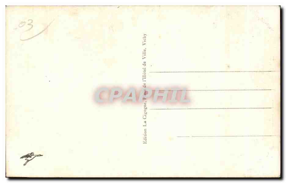 CPA Vichy Vue Generale prise Avion Les Quais de l Allier etablissement thermal — Verso