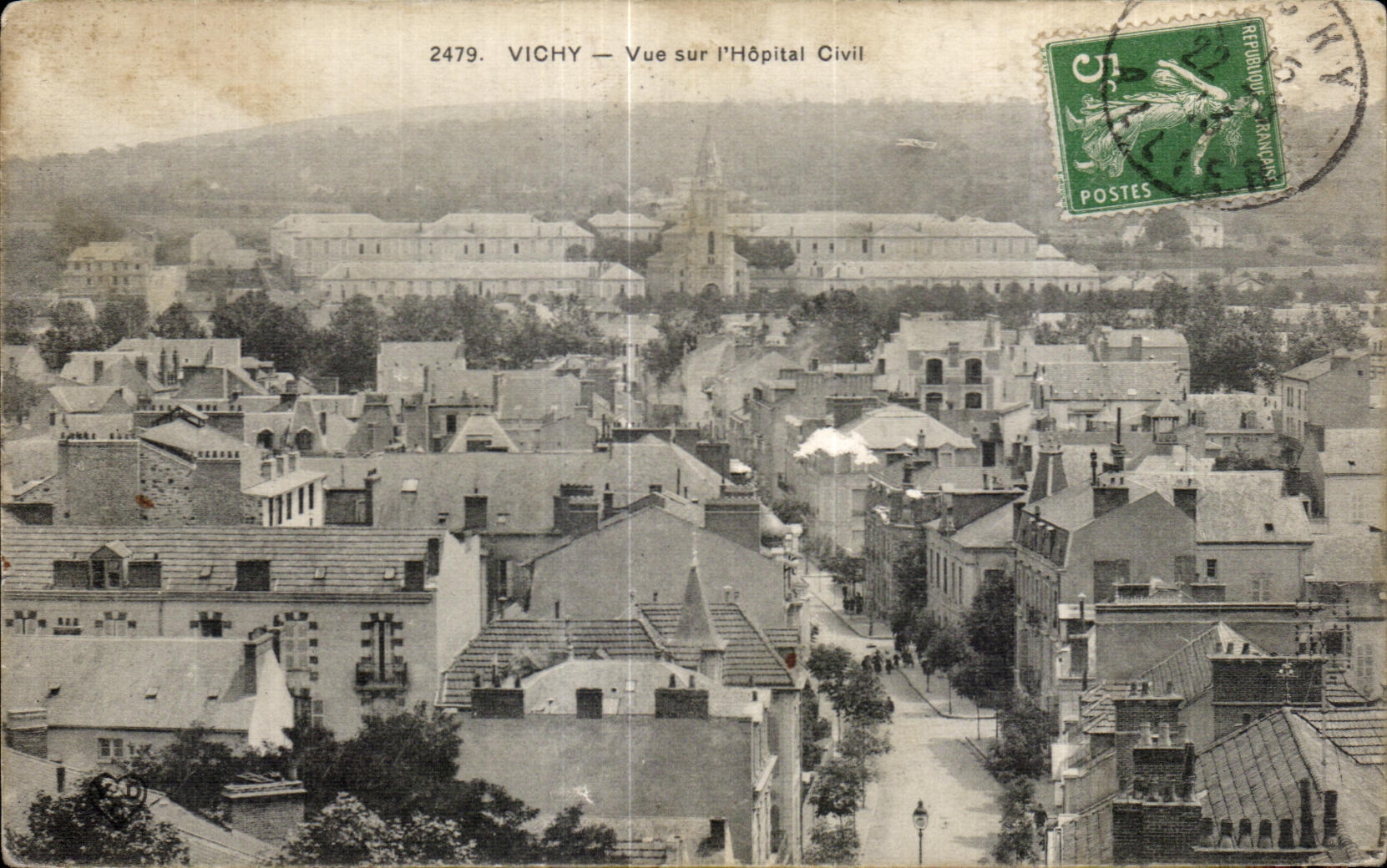 Vichy — Vue sur l'Hôpital Civil — éditeur Vichy, n° 2479
