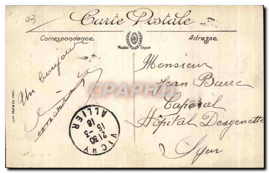 CPA Vichy Sources Chomel et Mesdames — Rückseite