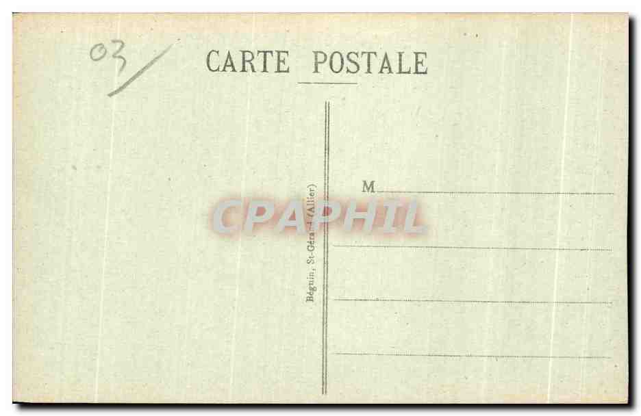 CPA Vichy Sur le Vieux Parc La Grande Allee — Rückseite