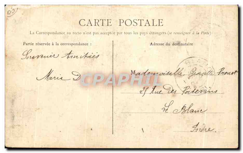 CPA Vichy La Souce des casino — Rückseite