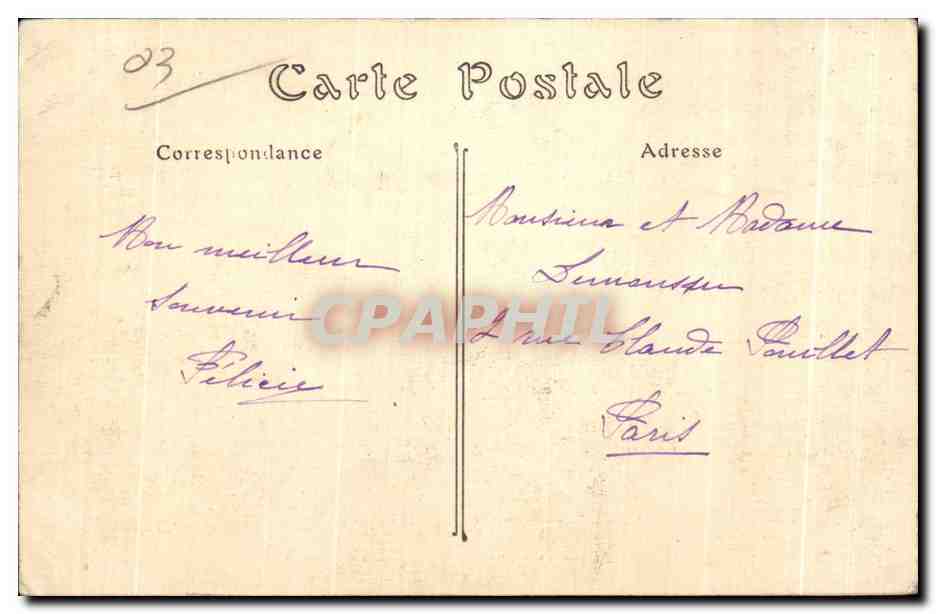 CPA Vichy La Source de I Hopital — Rückseite