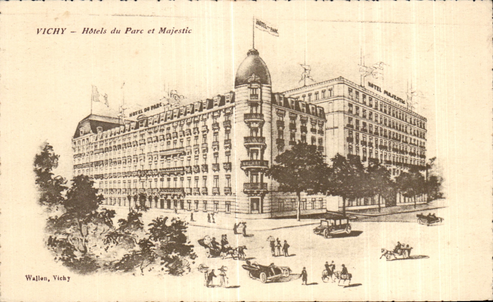 CPA Vichy Hotel du Parc et Majestic