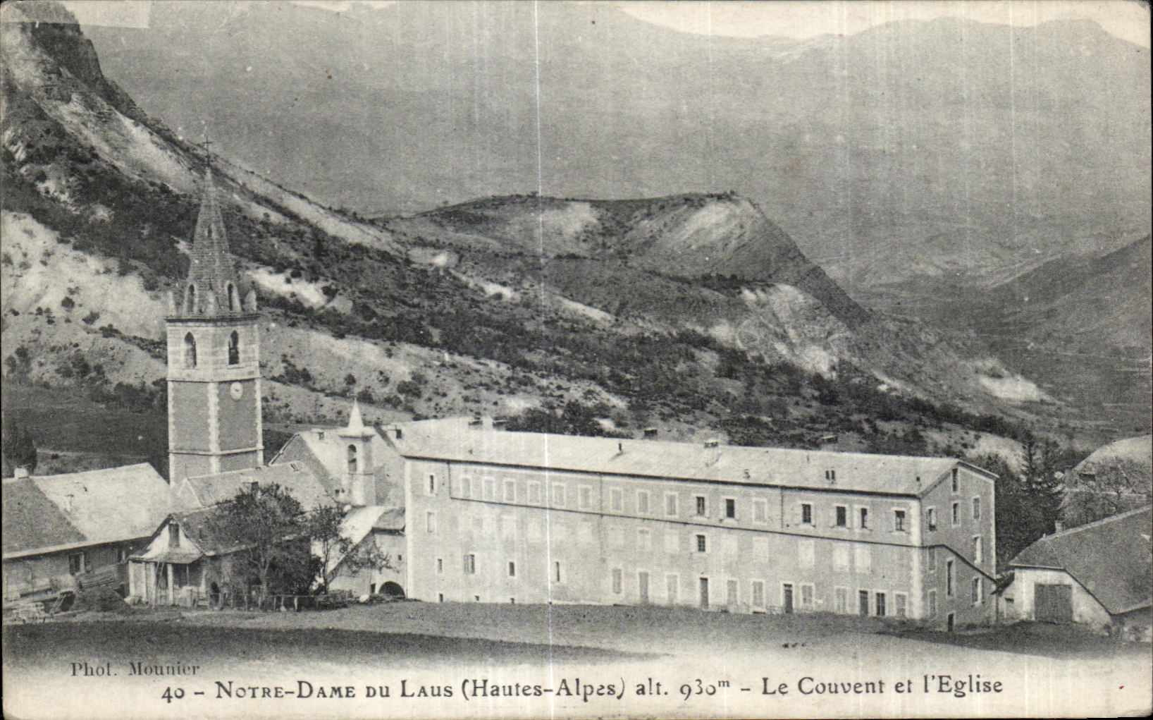 Notre-Dame du Laus (Hautes-Alpes) — Le Couvent et l'Église — Phot. Mountier n°40