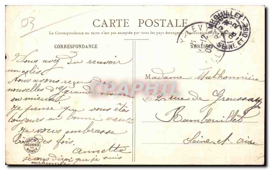 CPA Bonheur Ballon Dirigeable Lurcy Livy — Reverso