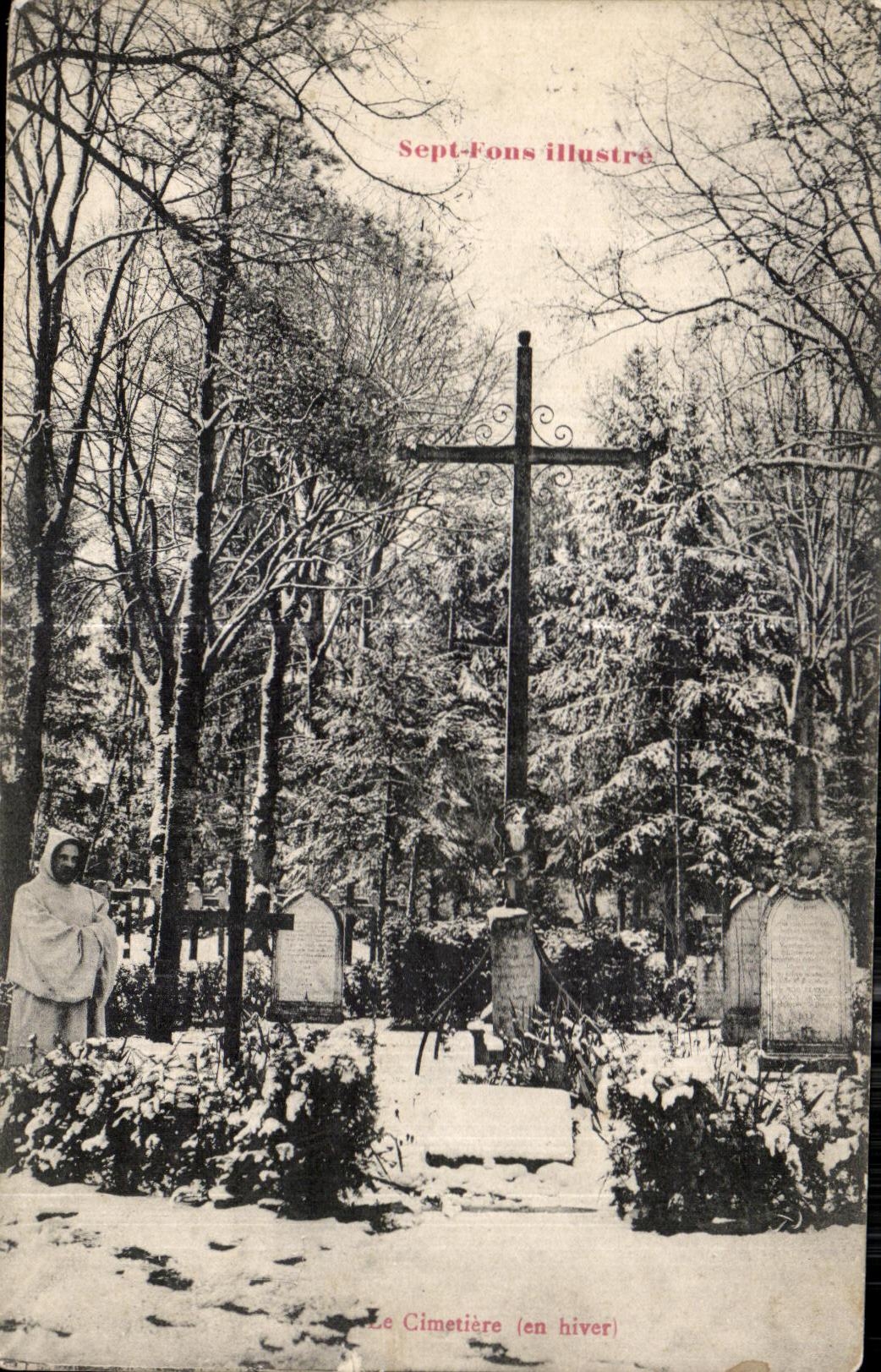 Sept-Fons illustre — Le Cimetière (en hiver) — Sept-Fons illustre