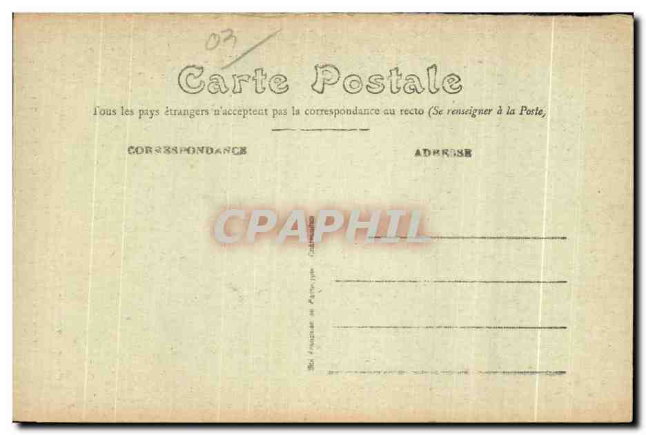 CPA Bellerive Vichy Source Intermittente et Jailllssante  — Verso