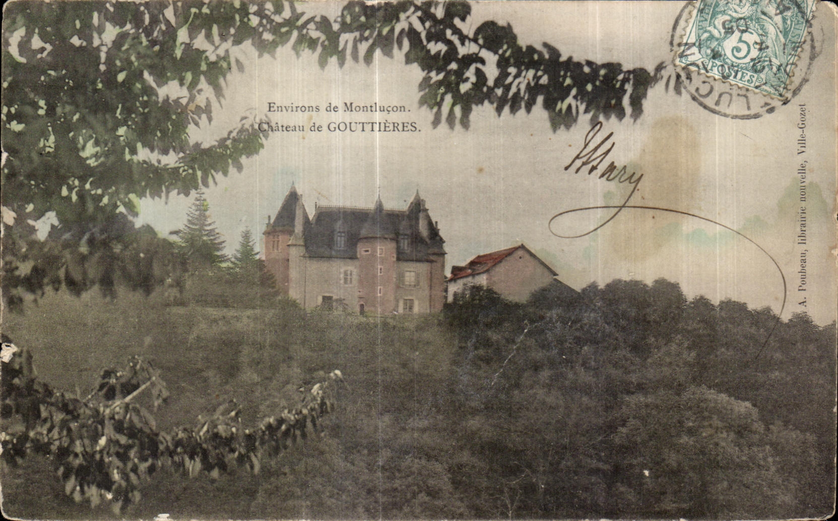 CPA Environs de Montlucon Chateau de Gouttieres