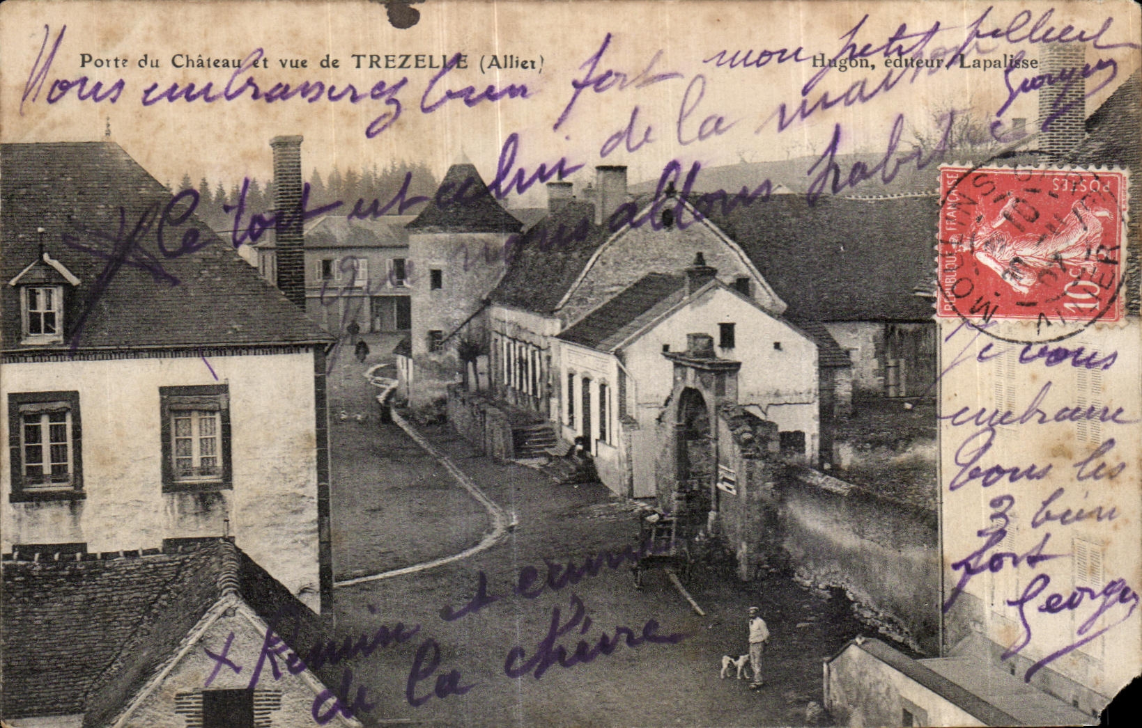 CPA Porte du Chateau et Vue de Trezelle 