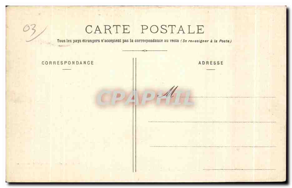 Randan - Vue générale du Château et du Souvenir Français — Auvergne - 5, éditeur Épiciers-Pandau — Back
