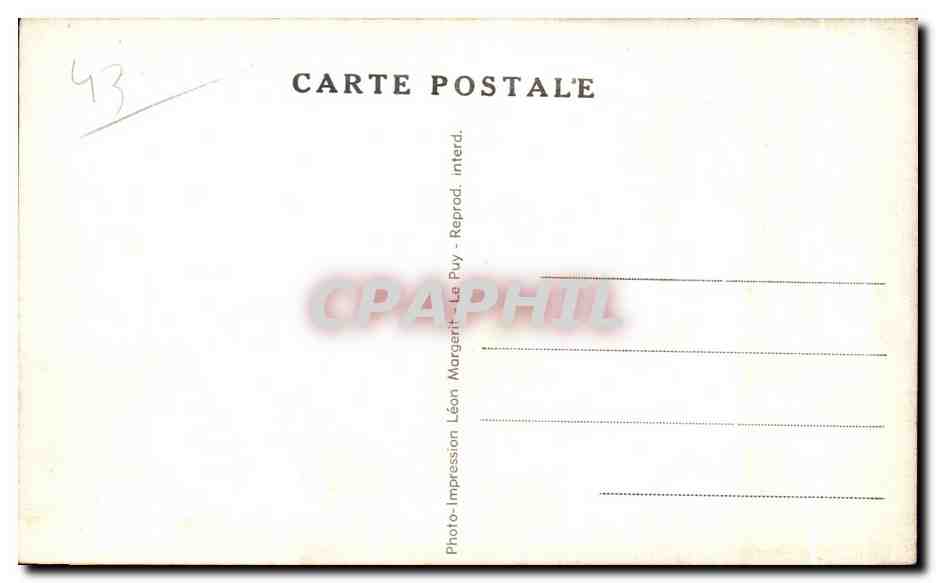 CPA Polignac pres le Puy L Eglise romane  — Rückseite