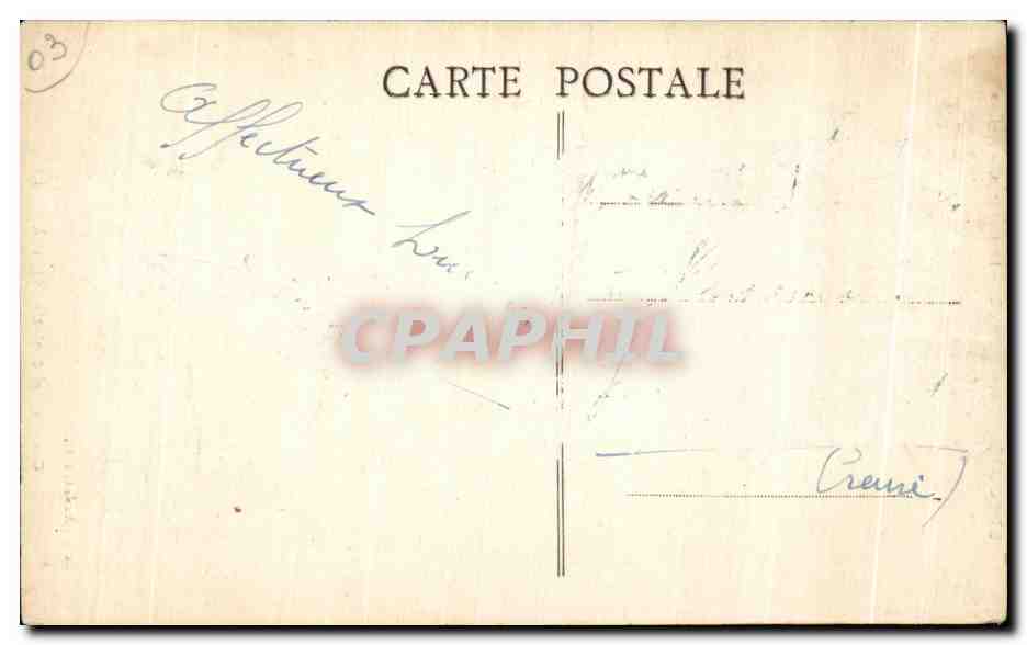 CPA Grande Nef Centrale St pourcain sur Sioule Interieur de l eglise — Rückseite