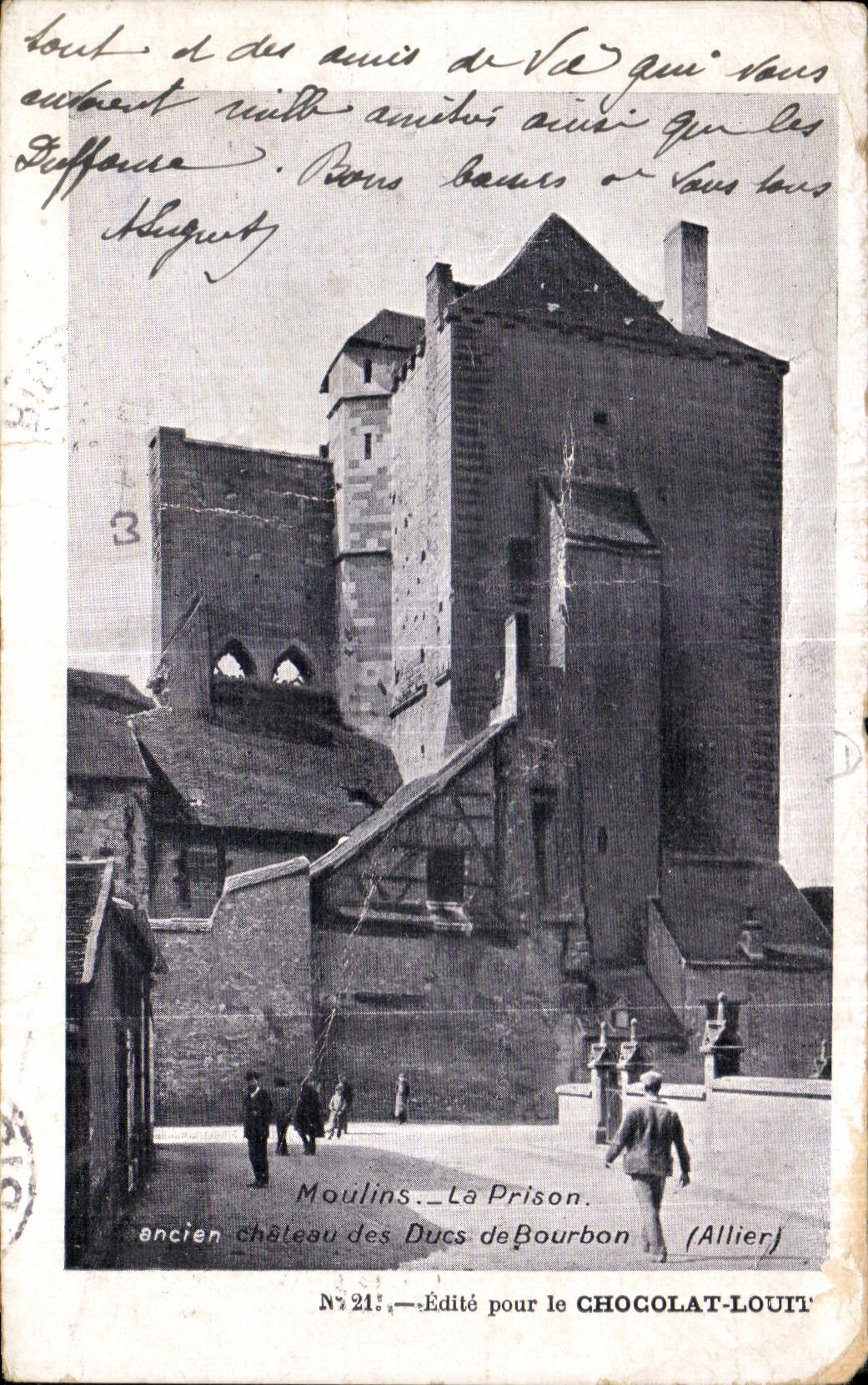 Moulins - Das Gefängnis — Ehemaliger Schloss der Herzöge von Bourbon — Veröffentlicht für CHOCOLAT-LOUIT