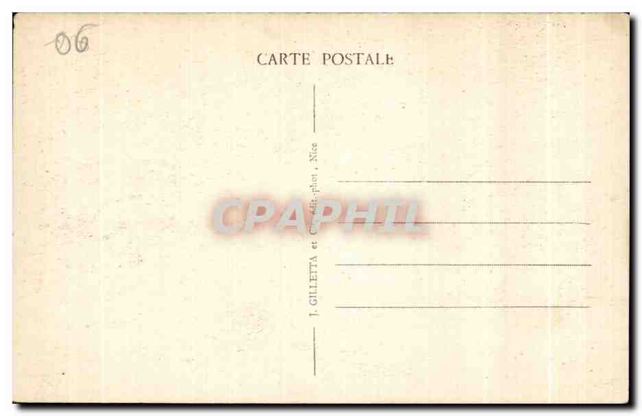 CPA Cote d Azur Cueillette des Fleurs Folklore Costume — Rückseite