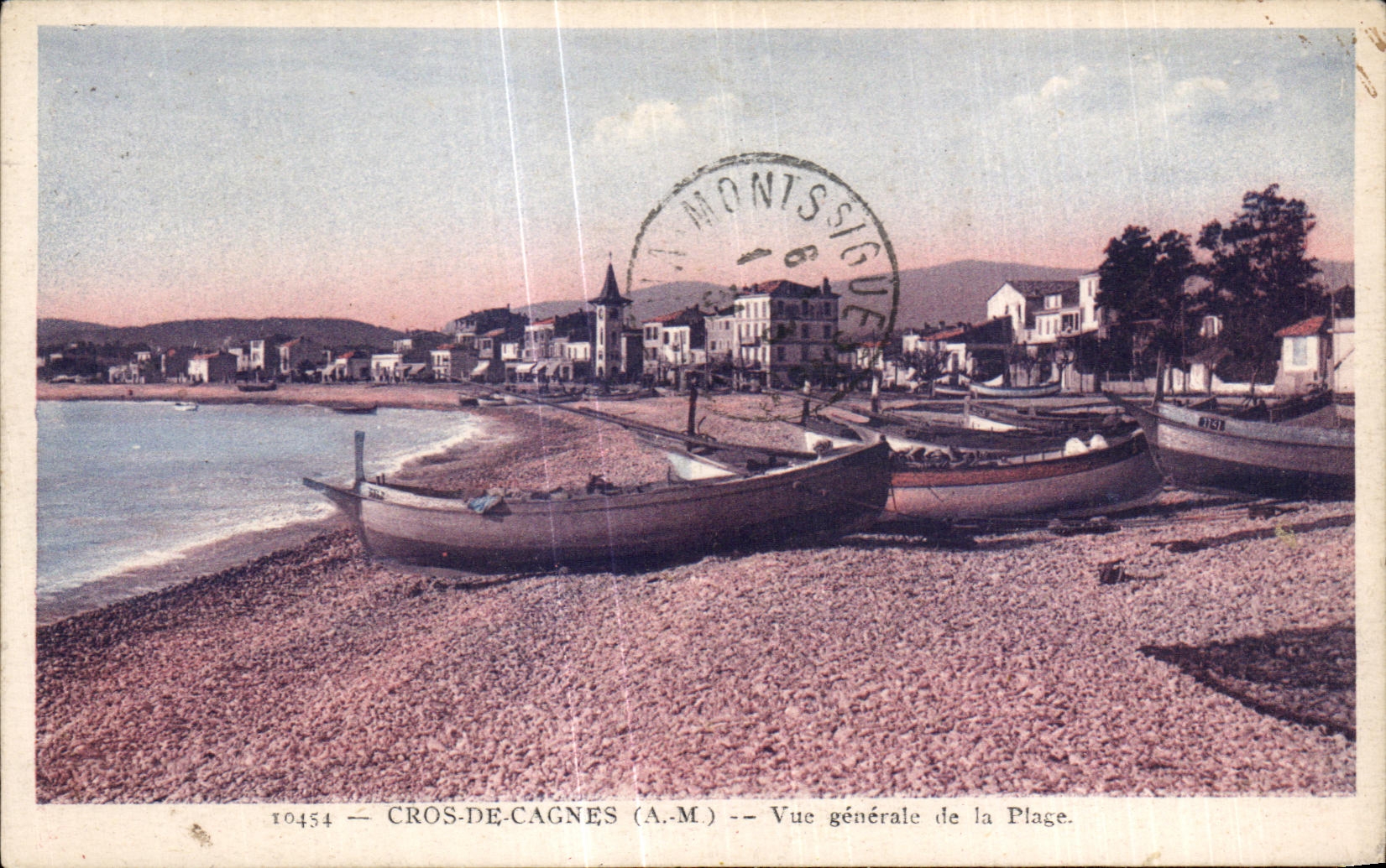CPA Cros De Cagnes Vue generale de la Plage