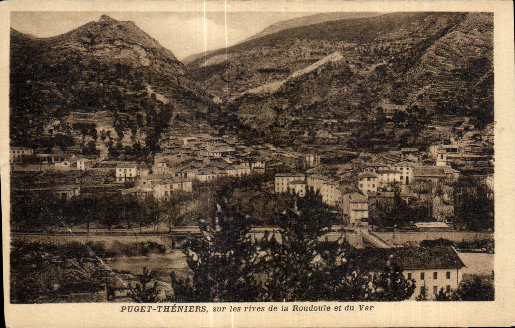 CPA Puget Theniers sur les Rivers de la Roudoute et du Var