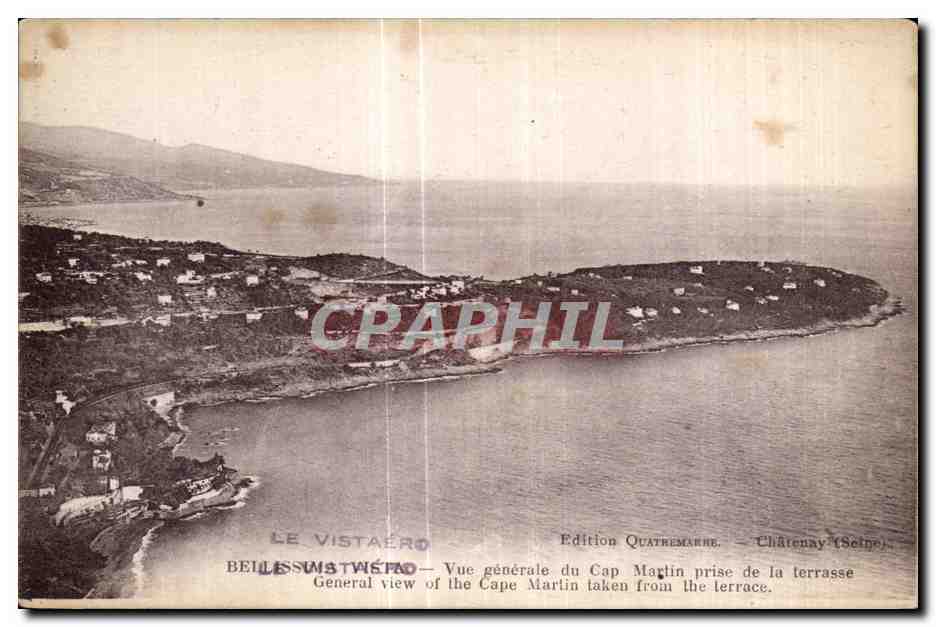 CPA Vue generale du Cap Martin prise de la terrasse General view of the Cape of the Martin Taken from the Te
